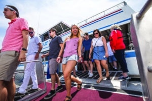 Picture of Children and adults getting off the Put-in-Bay Ferry